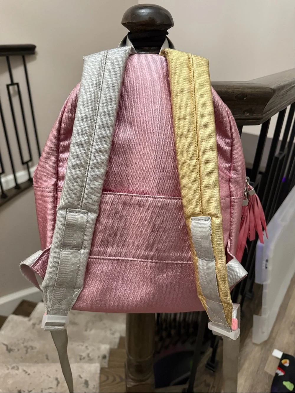 STATE Metallic Pink Mini Backpack with Tassel Pulls